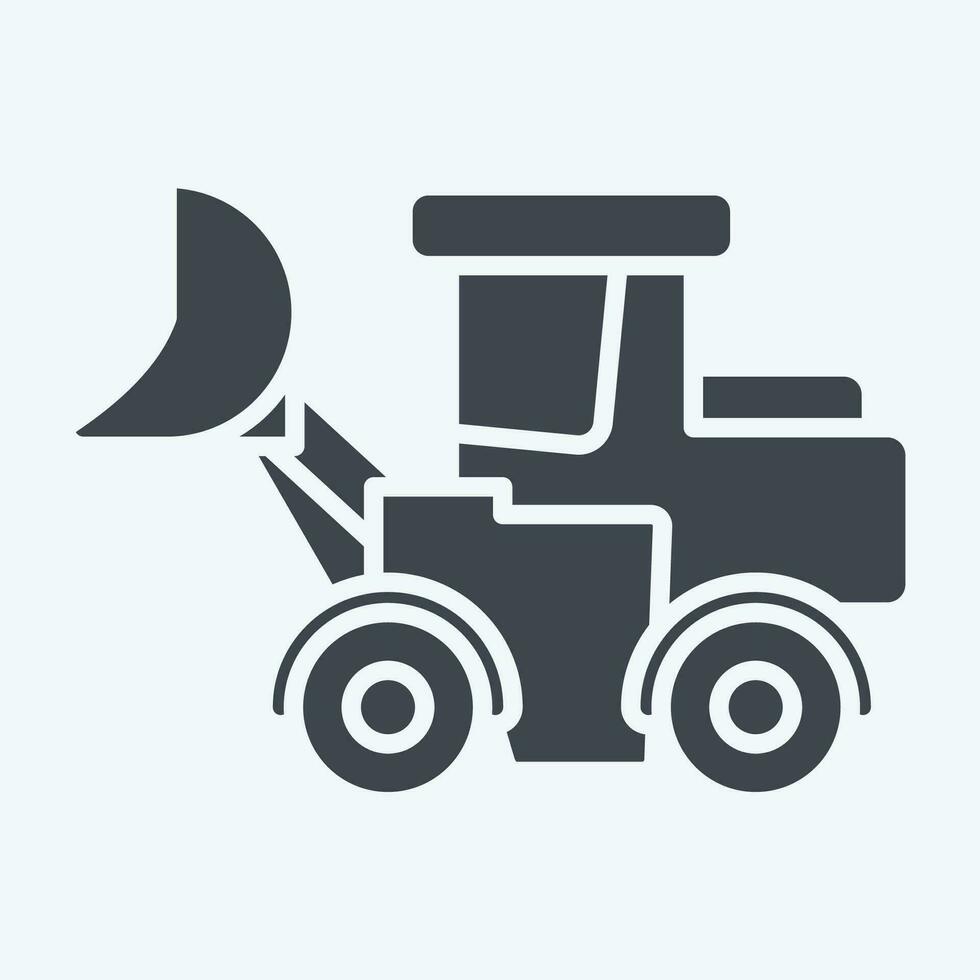 Icon Loader Truck. related to Construction Vehicles symbol. glyph style. simple design editable. simple illustration vector