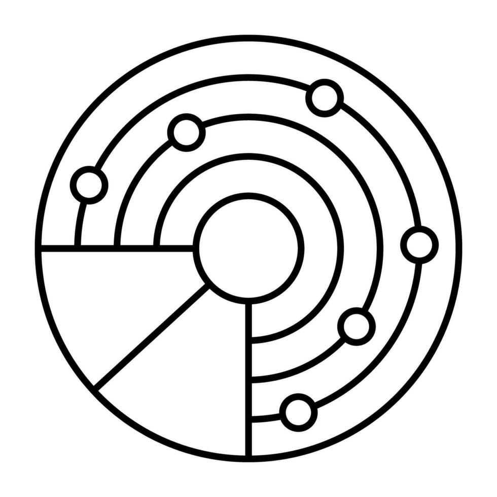 An editable design icon of radar vector