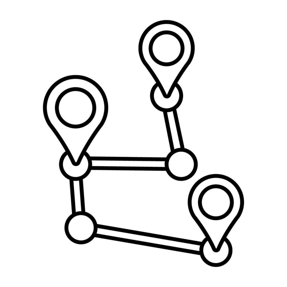 Perfect design icon of route vector