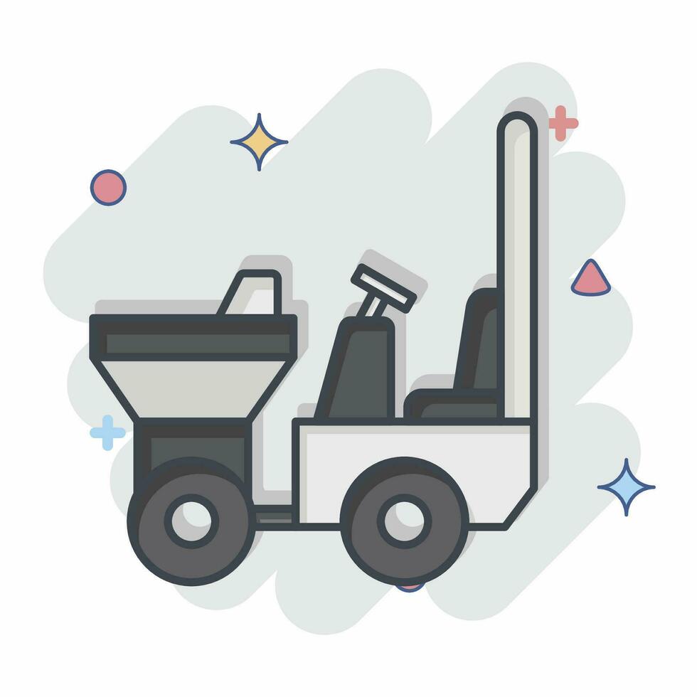 Icon Dumper. related to Construction Vehicles symbol. comic style. simple design editable. simple illustration vector