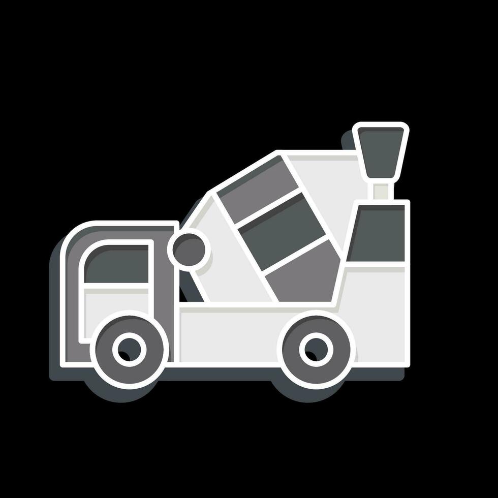 Icon Concrete Mixer. related to Construction Vehicles symbol. glossy style. simple design editable. simple illustration vector