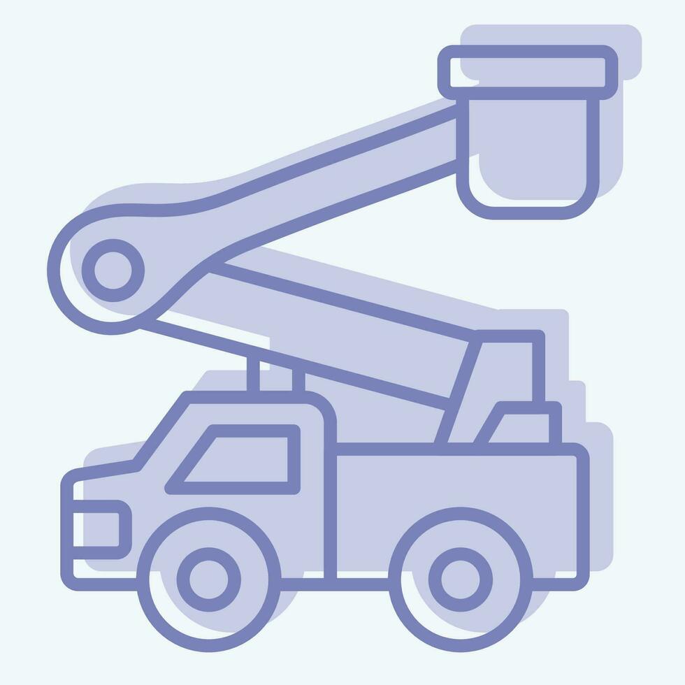 Icon Bucket Truck. related to Construction Vehicles symbol. two tone style. simple design editable. simple illustration vector