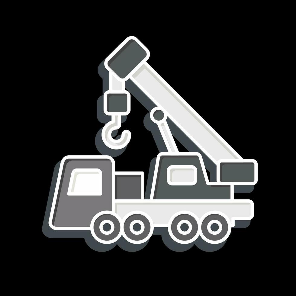 Icon Crane. related to Construction Vehicles symbol. glossy style. simple design editable. simple illustration vector