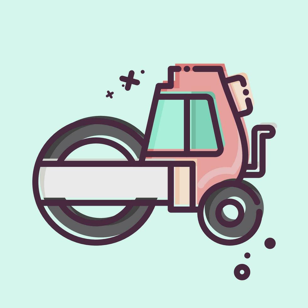 Icon Steamroller. related to Construction Vehicles symbol. MBE style. simple design editable. simple illustration vector