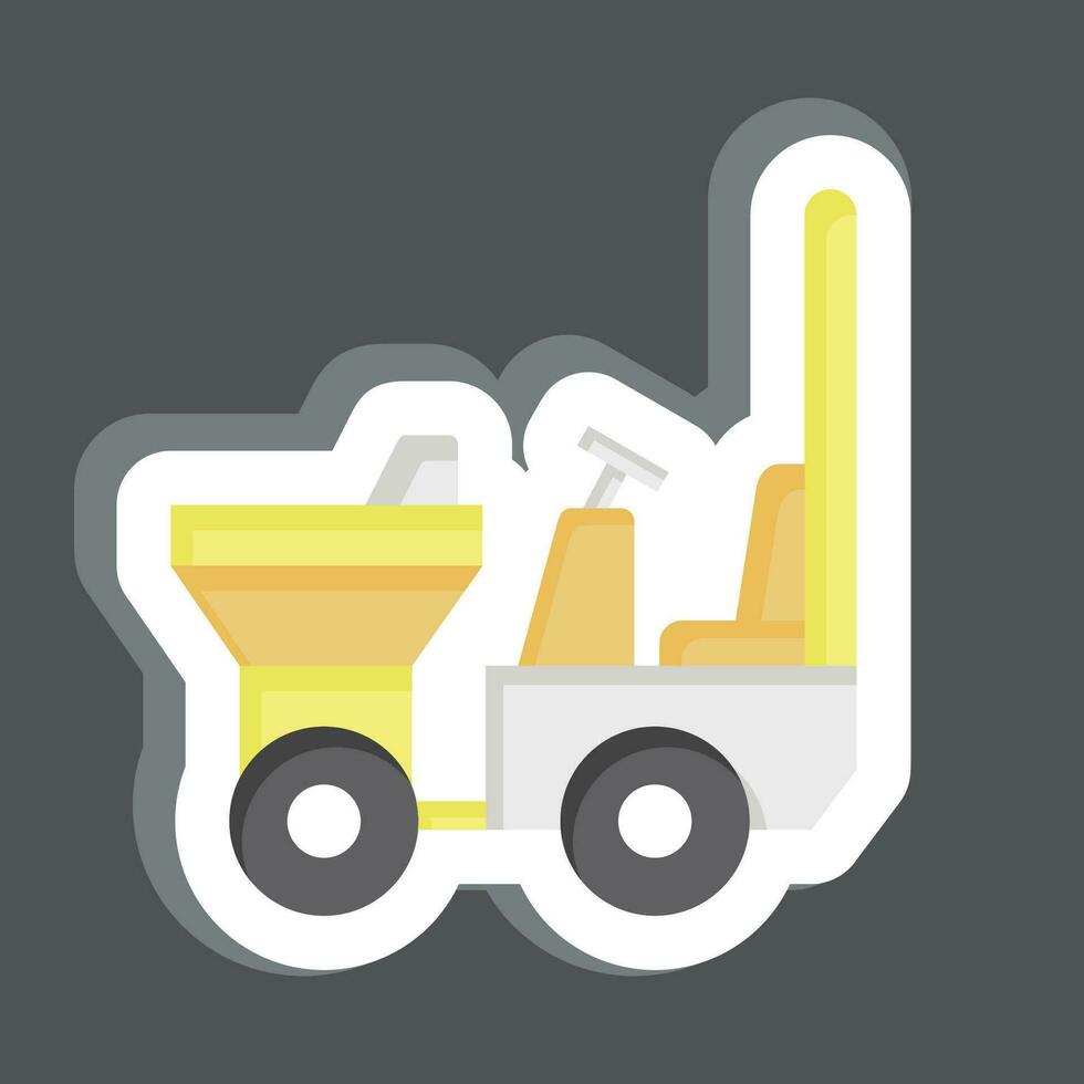 Sticker Dumper. related to Construction Vehicles symbol. simple design editable. simple illustration vector