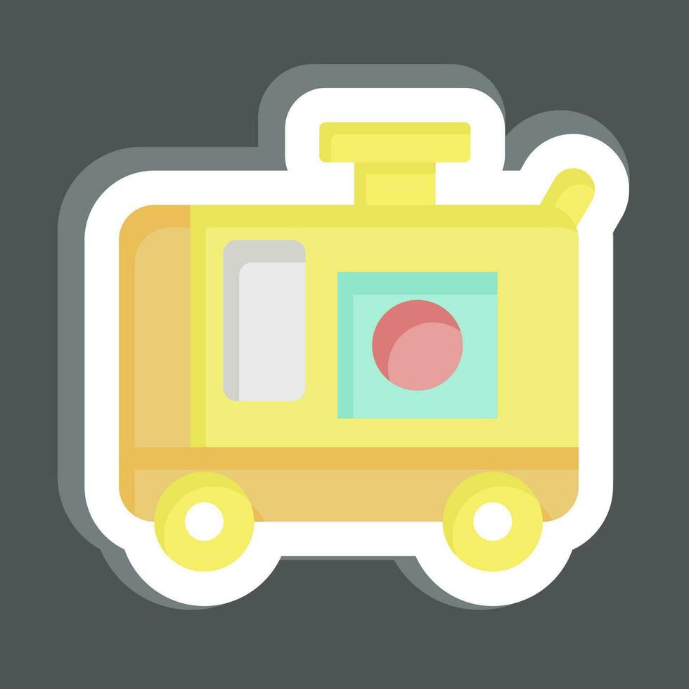 Sticker Generator. related to Construction Vehicles symbol. simple design editable. simple illustration vector