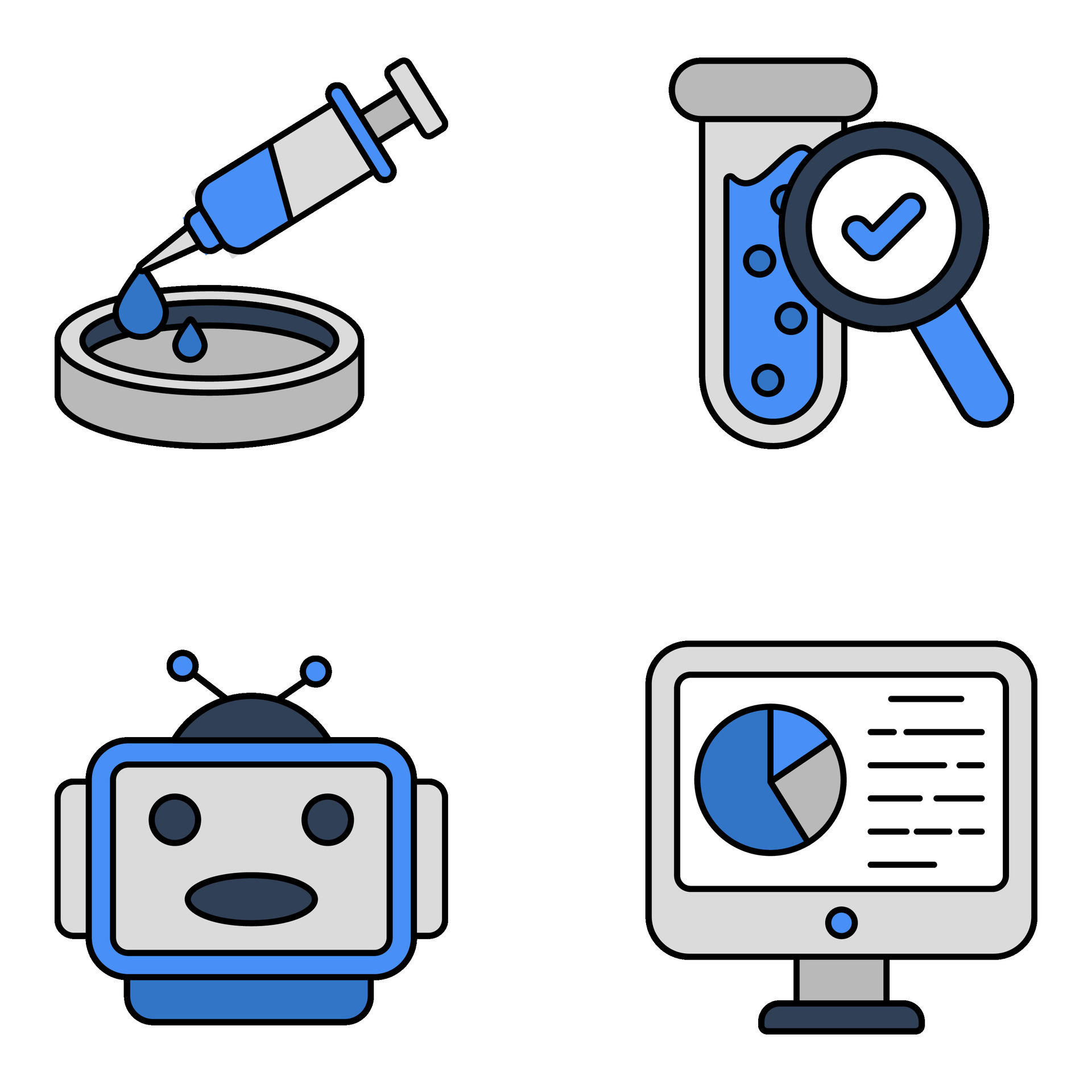 Pack of Lab Equipment Flat Icons 25392746 Vector Art at Vecteezy