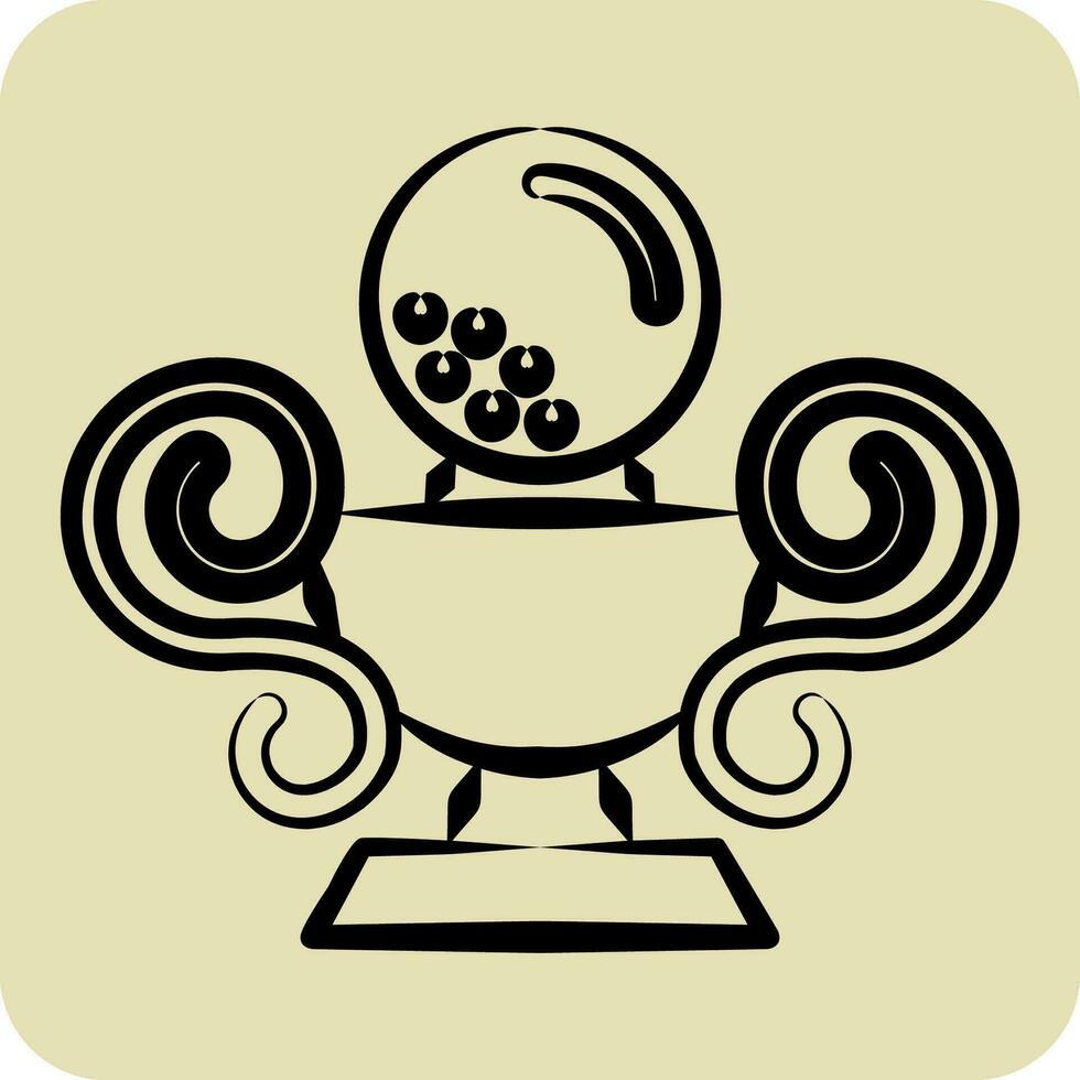 Icon Trophy. related to Golf symbol. hand drawn style. simple design editable. simple illustration vector