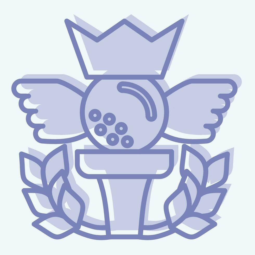 Icon Championship. related to Golf symbol. two tone style. simple design editable. simple illustration vector