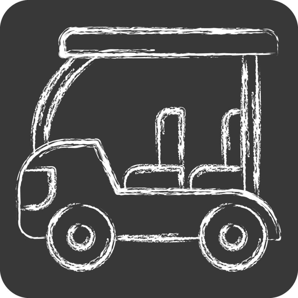Icon Golf Cart. related to Golf symbol. chalk Style. simple design editable. simple illustration vector