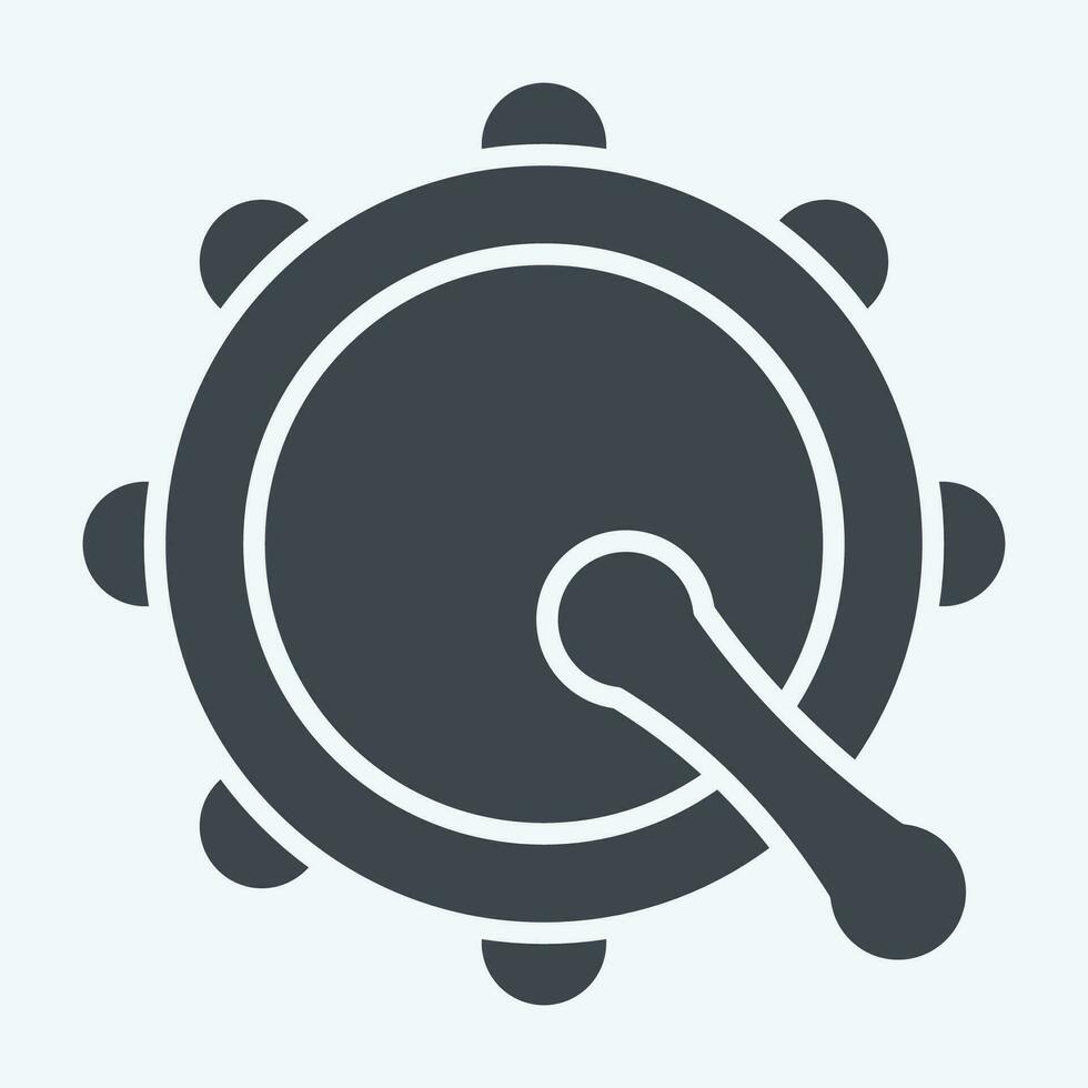 Icon Bodhran. related to Celtic symbol. glyph style. simple design editable. simple illustration vector
