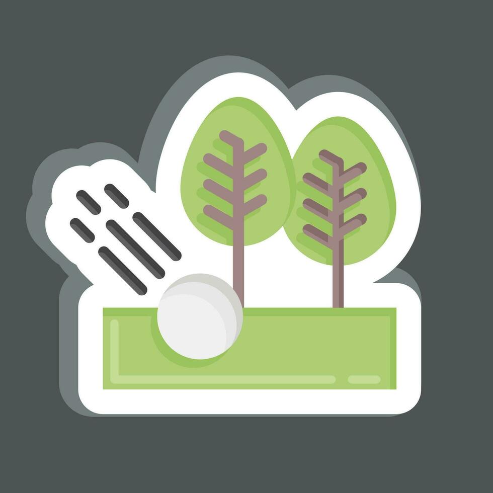 Sticker Forest. related to Golf symbol. simple design editable. simple illustration vector