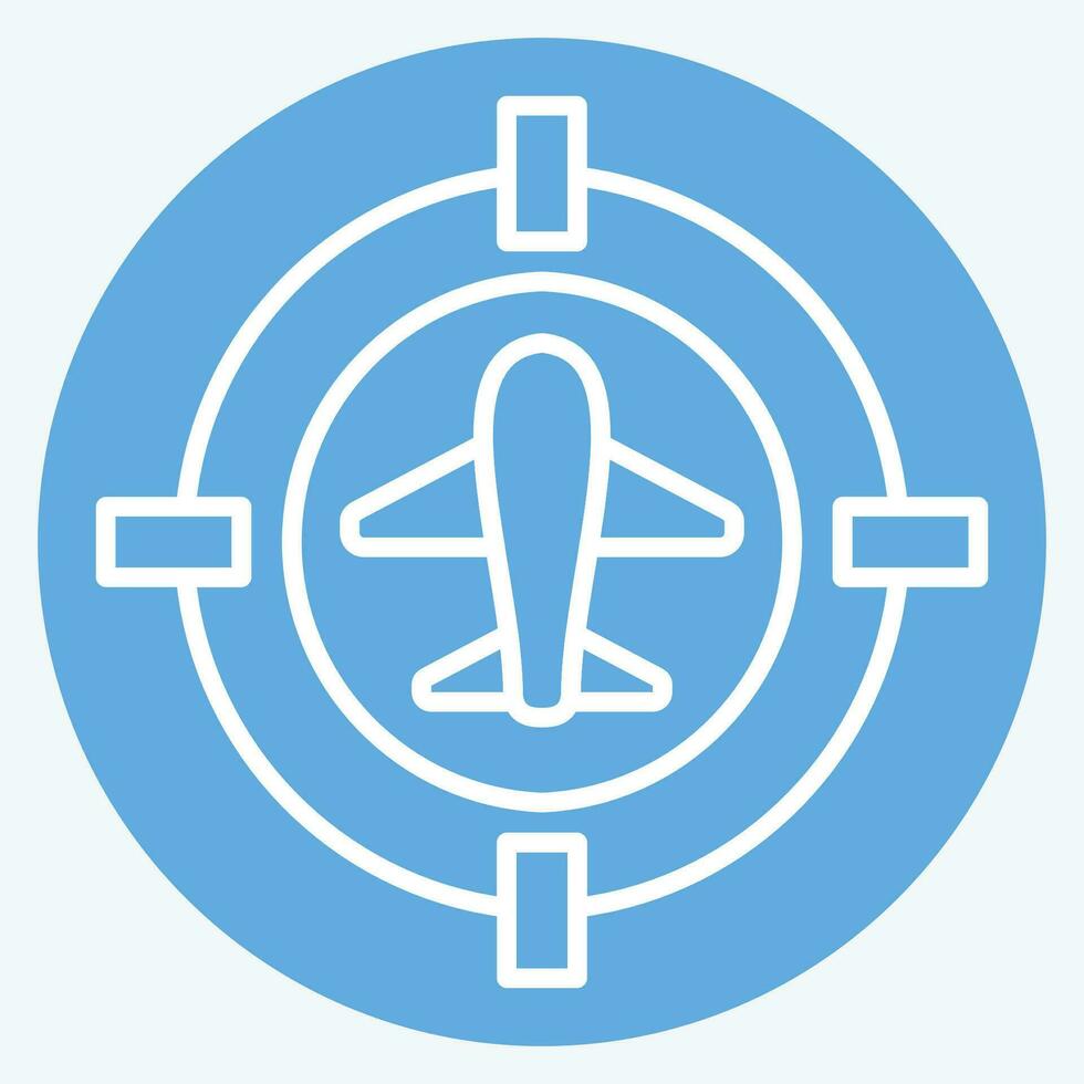 Icon Target Location. related to Military symbol. blue eyes style. simple design editable. simple illustration vector