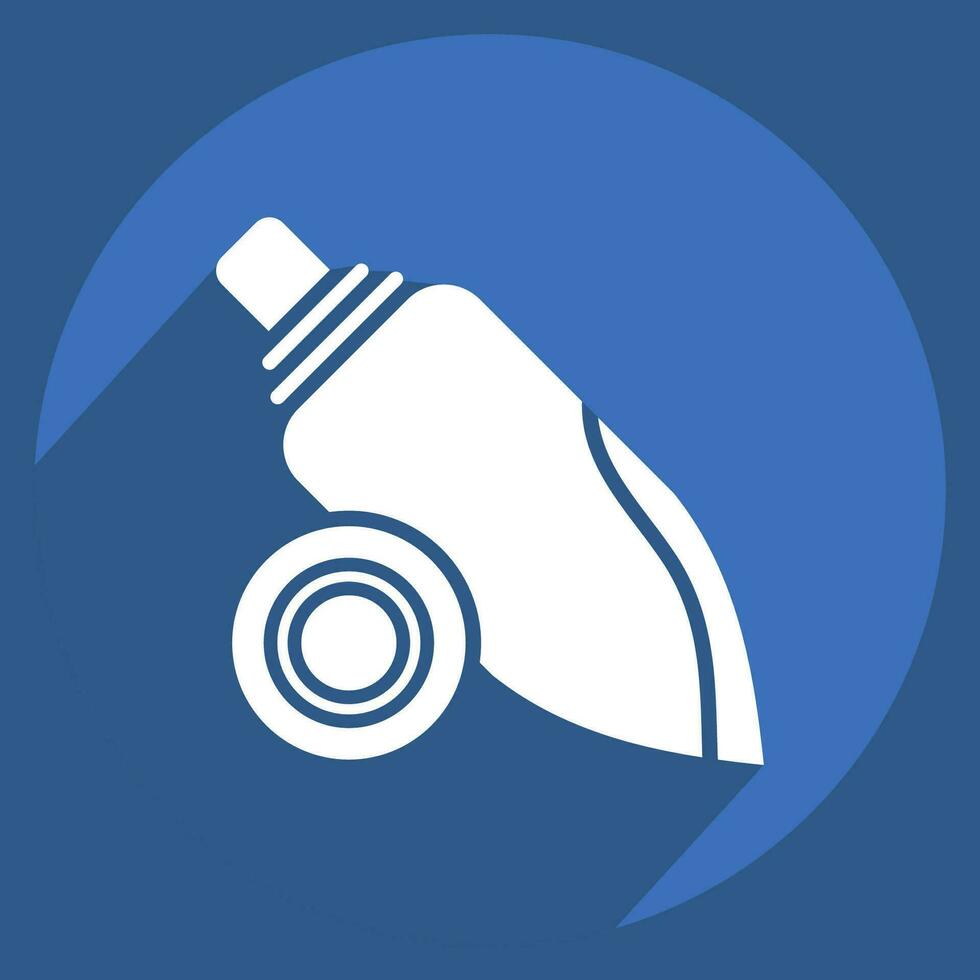 Icon Shellfish. related to Hawaii symbol. long shadow style. simple design editable. vector