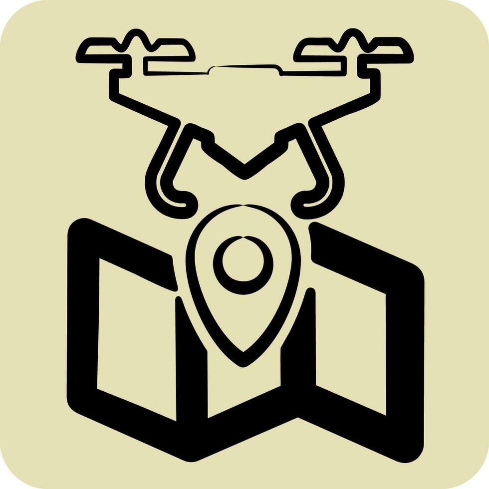 Icon Navigation. related to Drone symbol. hand drawn style. simple design editable. simple illustration vector