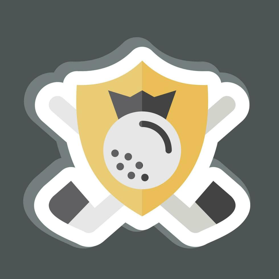 Sticker Tournaments. related to Golf symbol. simple design editable. simple illustration vector