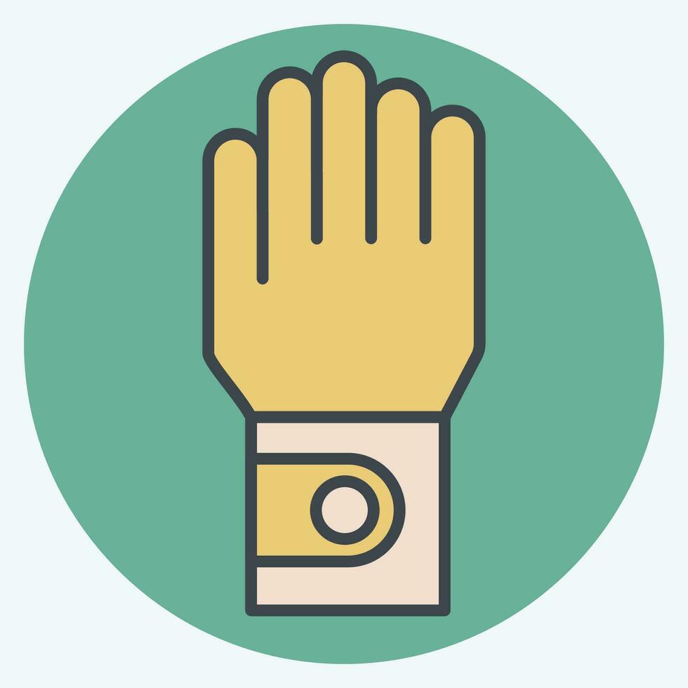 Icon Gloves. related to Golf symbol. color mate style. simple design editable. simple illustration vector