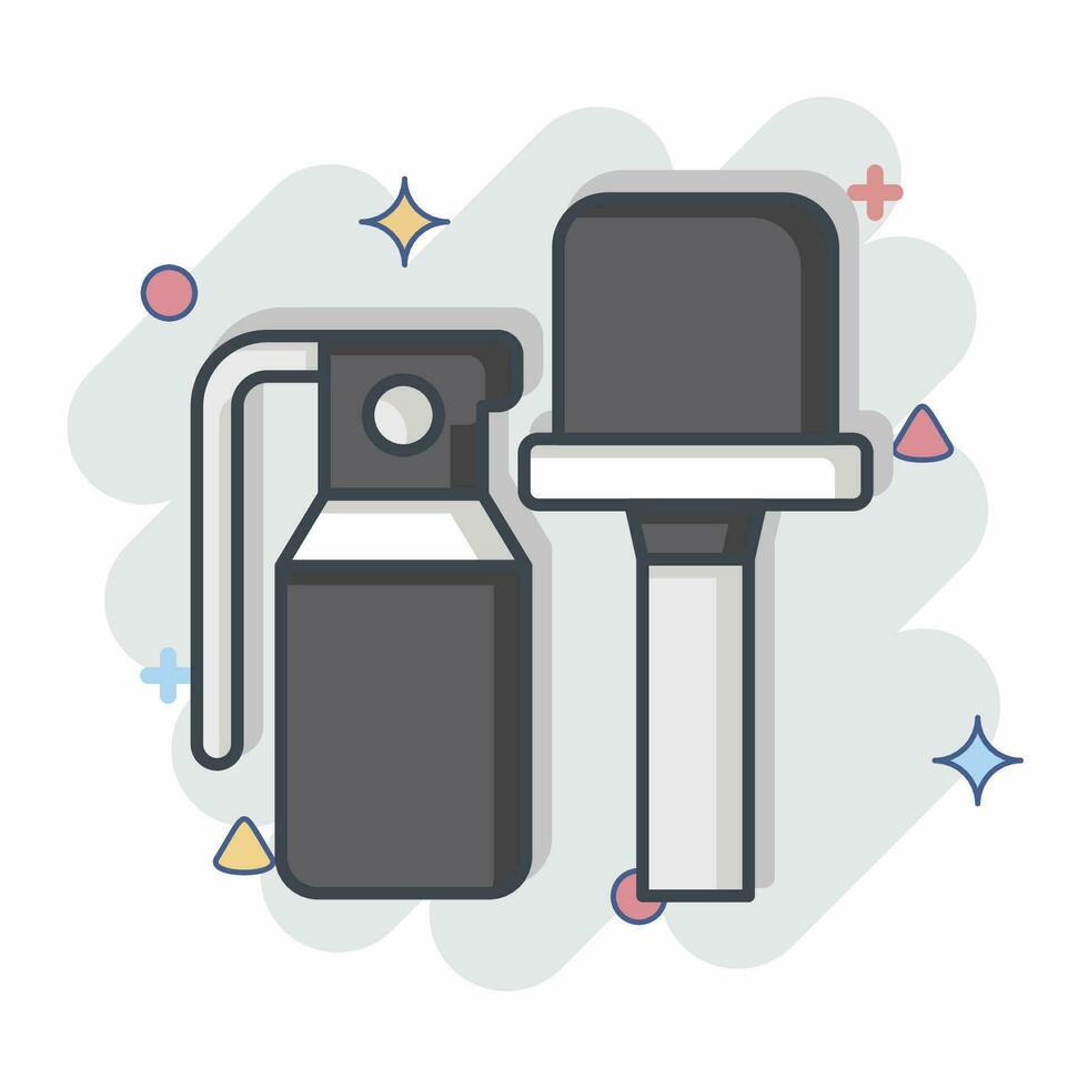 Icon Grenade. related to Military symbol. comic style. simple design editable. simple illustration vector