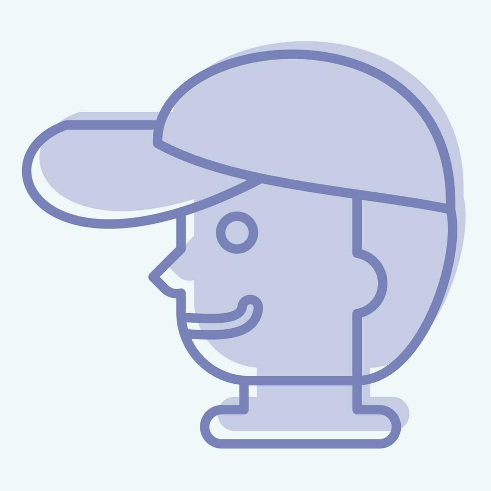 icono gorra. relacionado a golf símbolo. dos tono estilo. sencillo diseño editable. sencillo ilustración vector