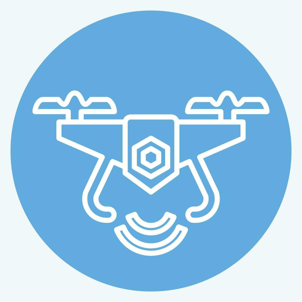 Icon Drone. related to Drone symbol. blue eyes style. simple design editable. simple illustration vector