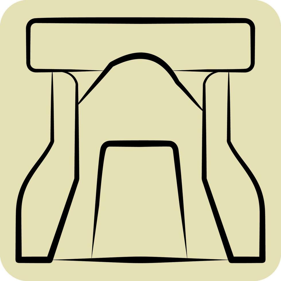 Icon Rock. related to Prehistoric symbol. hand drawn style. simple design editable. simple illustration vector