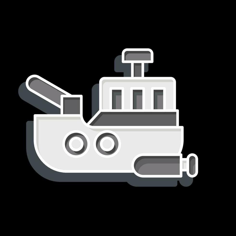 Icon Marine. related to Military symbol. glossy style. simple design editable. simple illustration vector