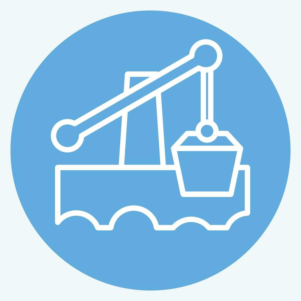 Icon Irrigation. related to Prehistoric symbol. blue eyes style. simple design editable. simple illustration vector