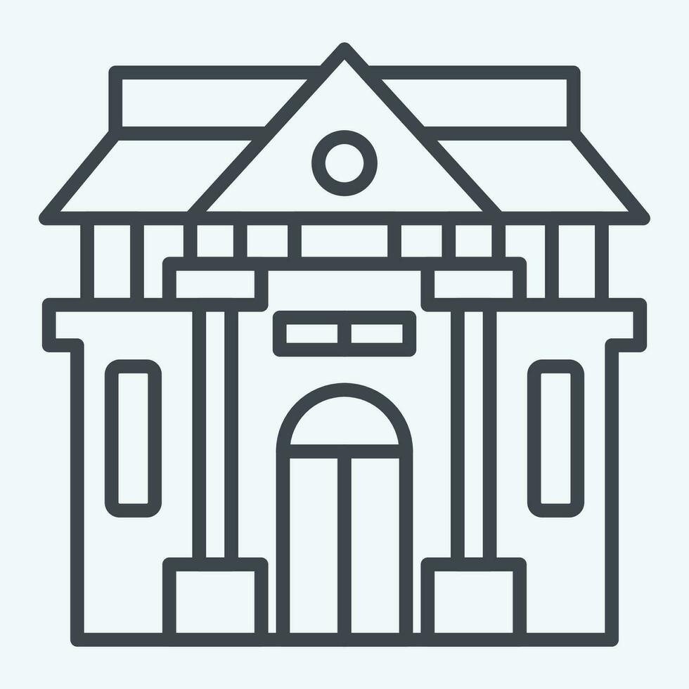 Icon Museum Of History. related to Prehistoric symbol. line style. simple design editable. simple illustration vector