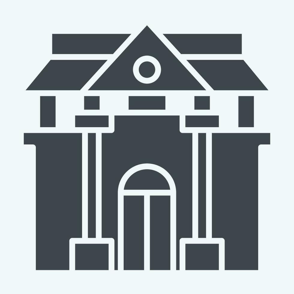 Icon Museum Of History. related to Prehistoric symbol. glyph style. simple design editable. simple illustration vector