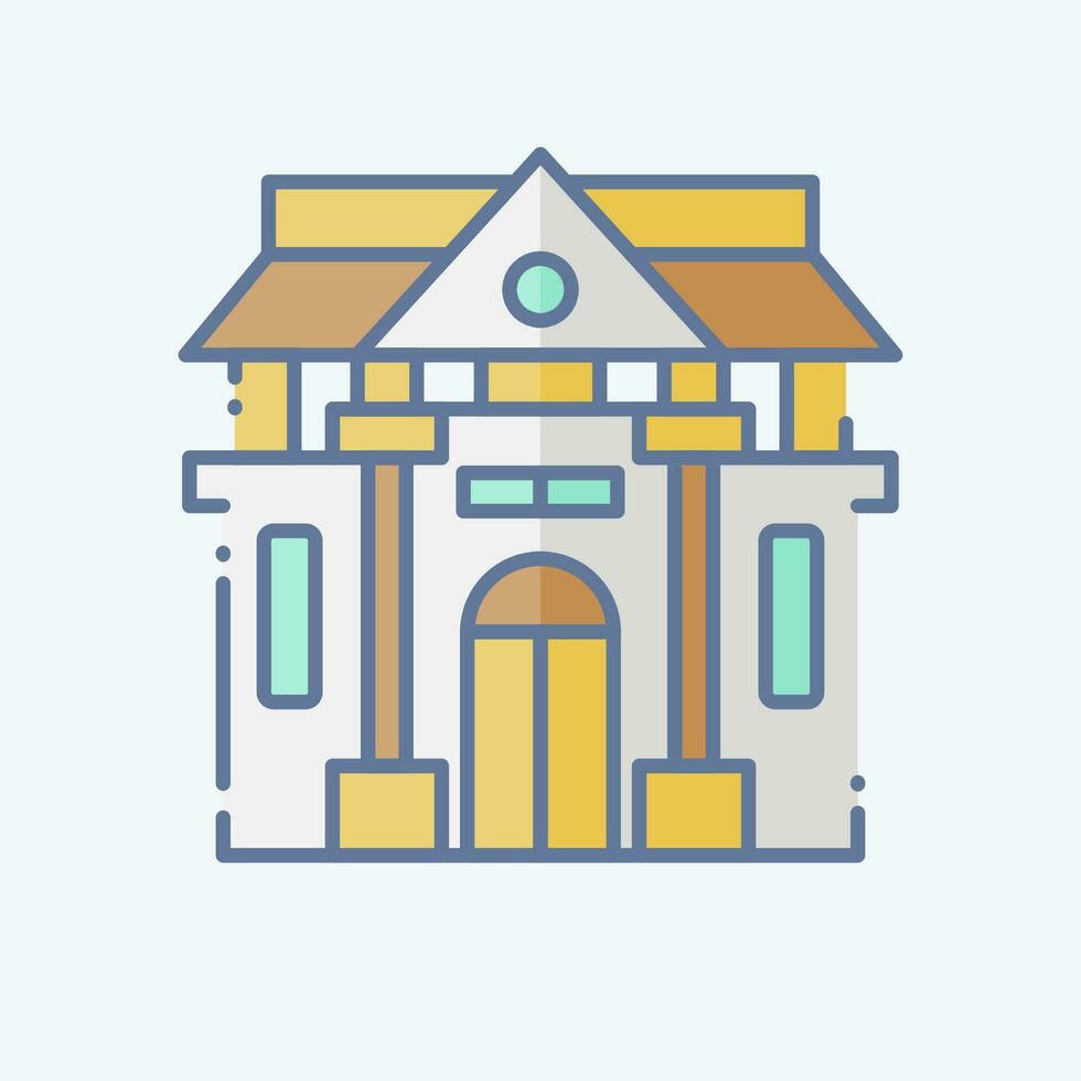 Icon Museum Of History. related to Prehistoric symbol. doodle style. simple design editable. simple illustration vector