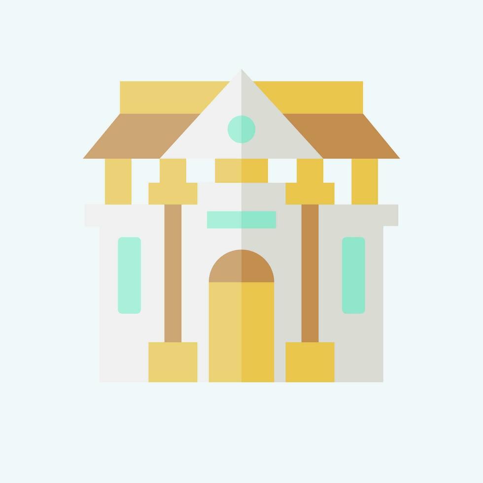 Icon Museum Of History. related to Prehistoric symbol. flat style. simple design editable. simple illustration vector