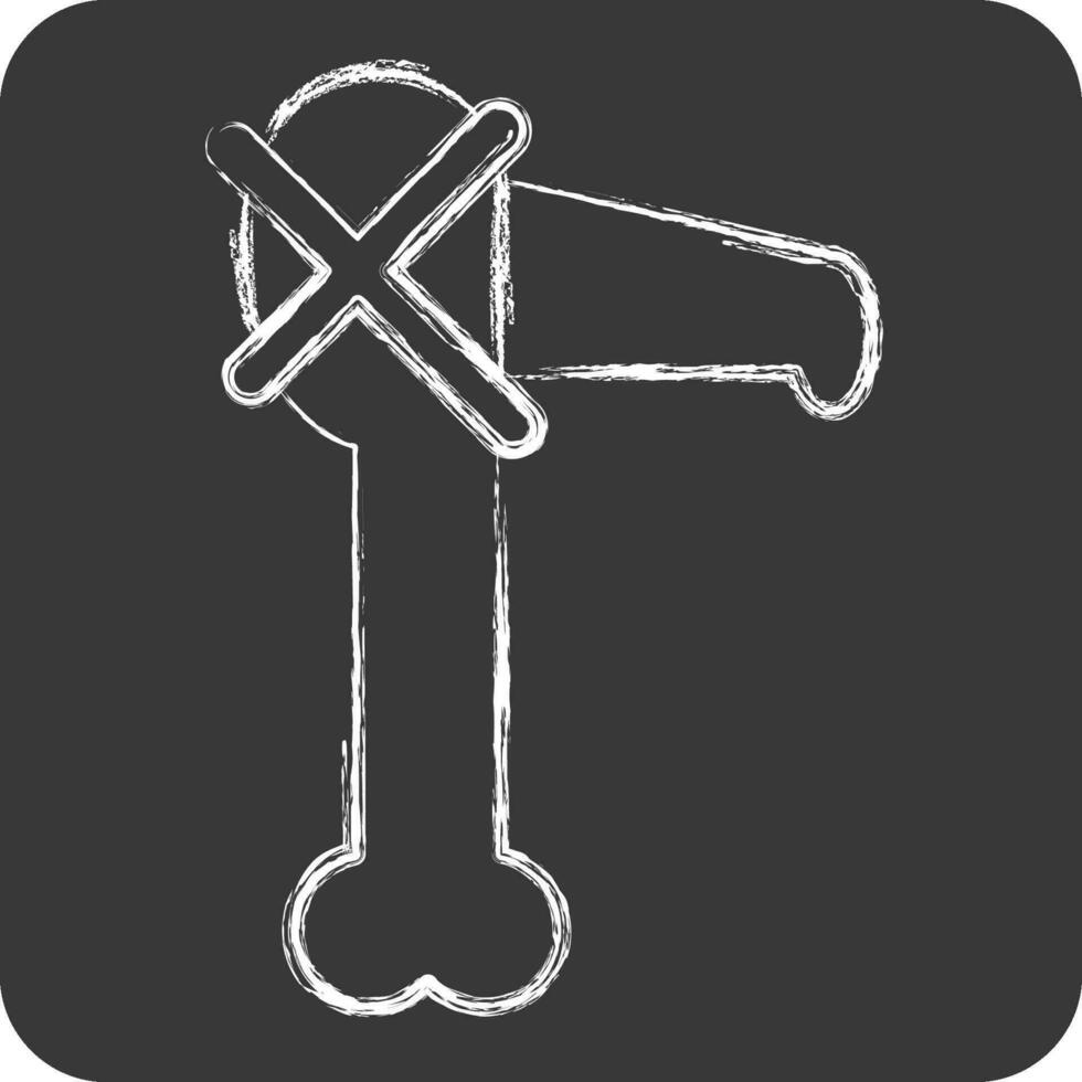 Icon Hoe. related to Prehistoric symbol. chalk Style. simple design editable. simple illustration vector