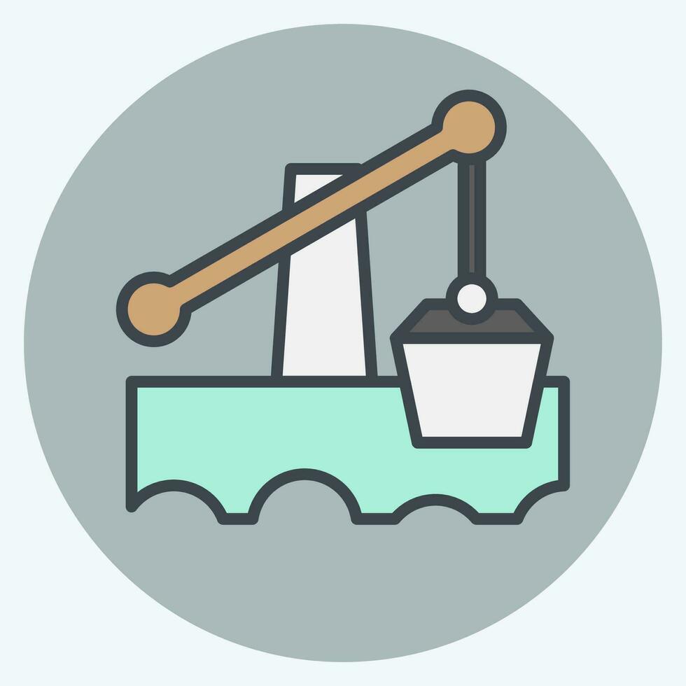Icon Irrigation. related to Prehistoric symbol. color mate style. simple design editable. simple illustration vector