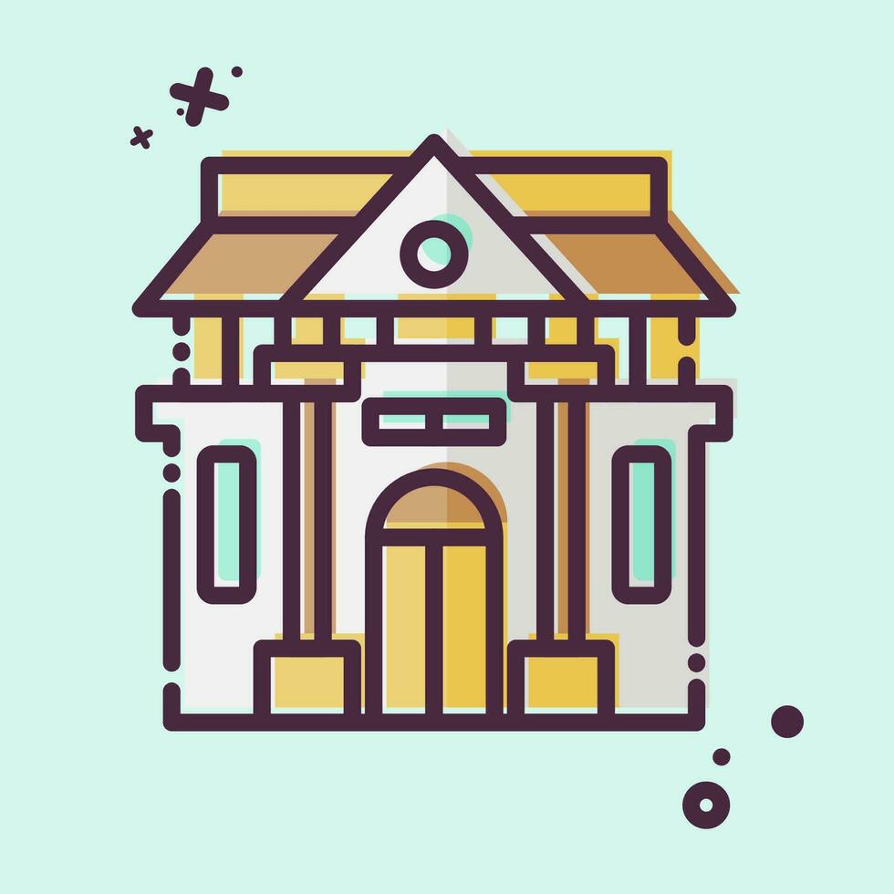 Icon Museum Of History. related to Prehistoric symbol. MBE style. simple design editable. simple illustration vector