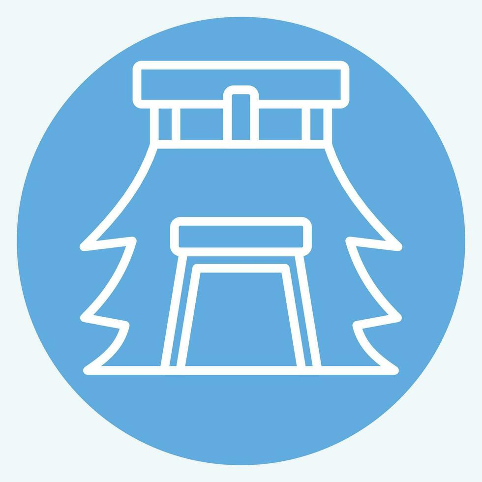 Icon House. related to Prehistoric symbol. blue eyes style. simple design editable. simple illustration vector