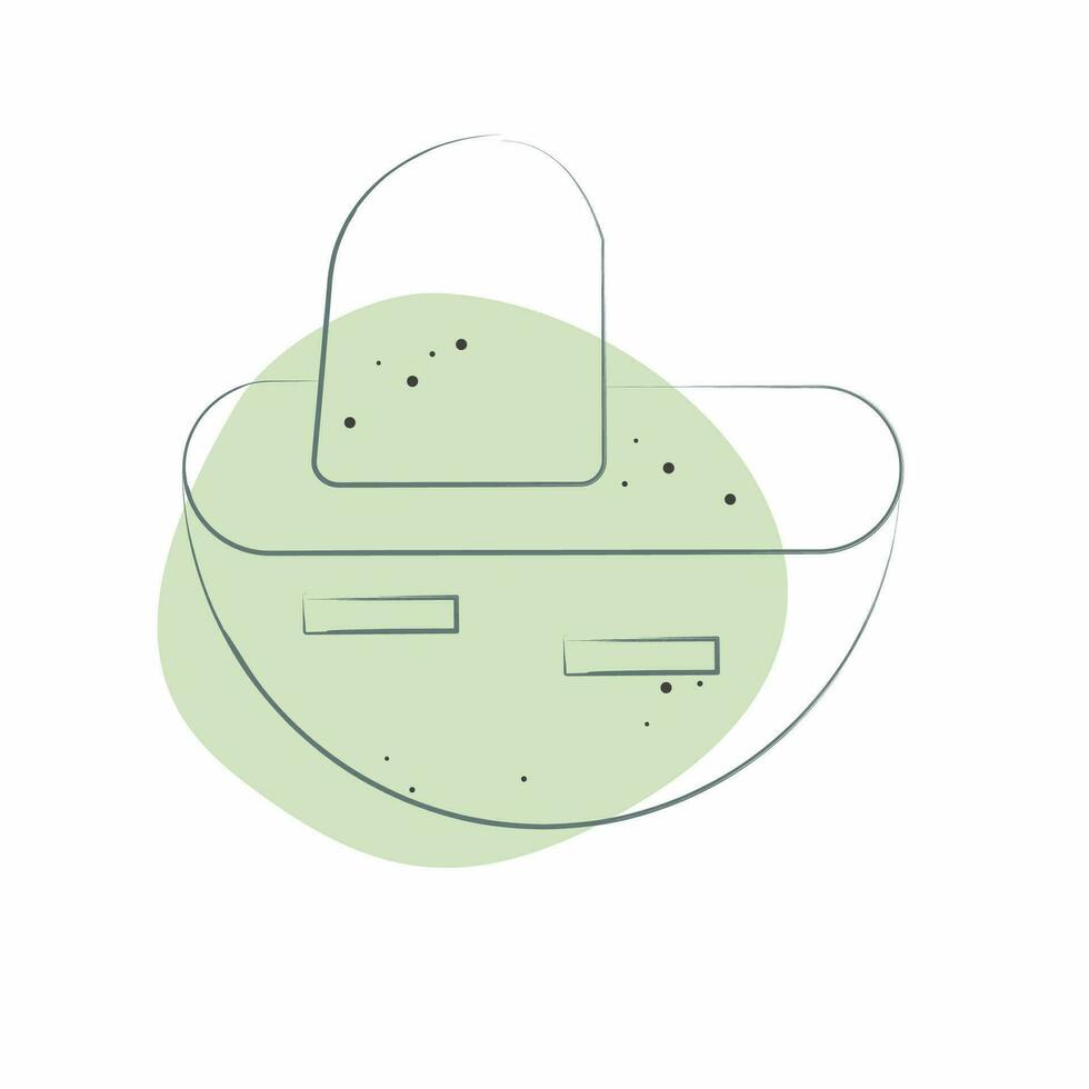 Icon Mill. related to Prehistoric symbol. Color Spot Style. simple design editable. simple illustration vector