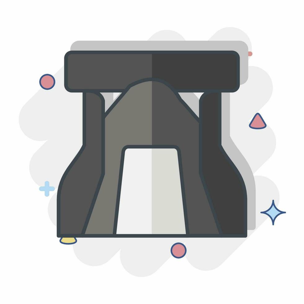 Icon Rock. related to Prehistoric symbol. comic style. simple design editable. simple illustration vector