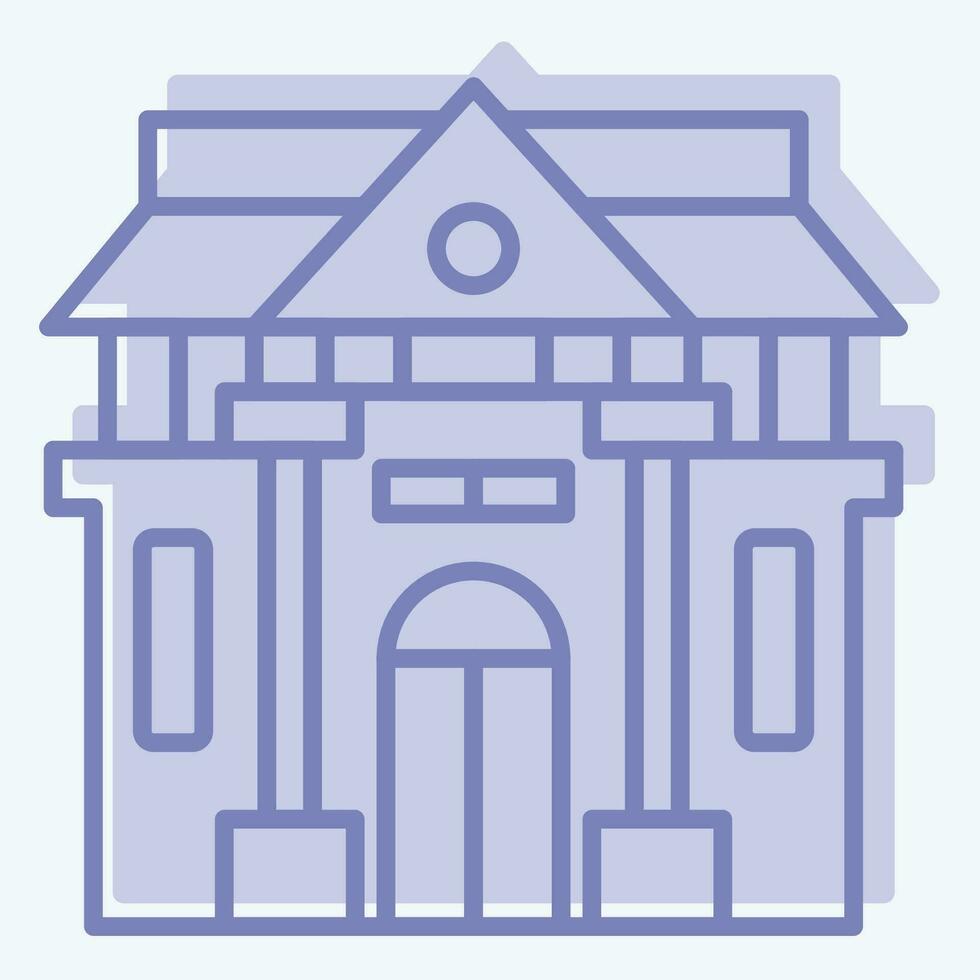 Icon Museum Of History. related to Prehistoric symbol. two tone style. simple design editable. simple illustration vector