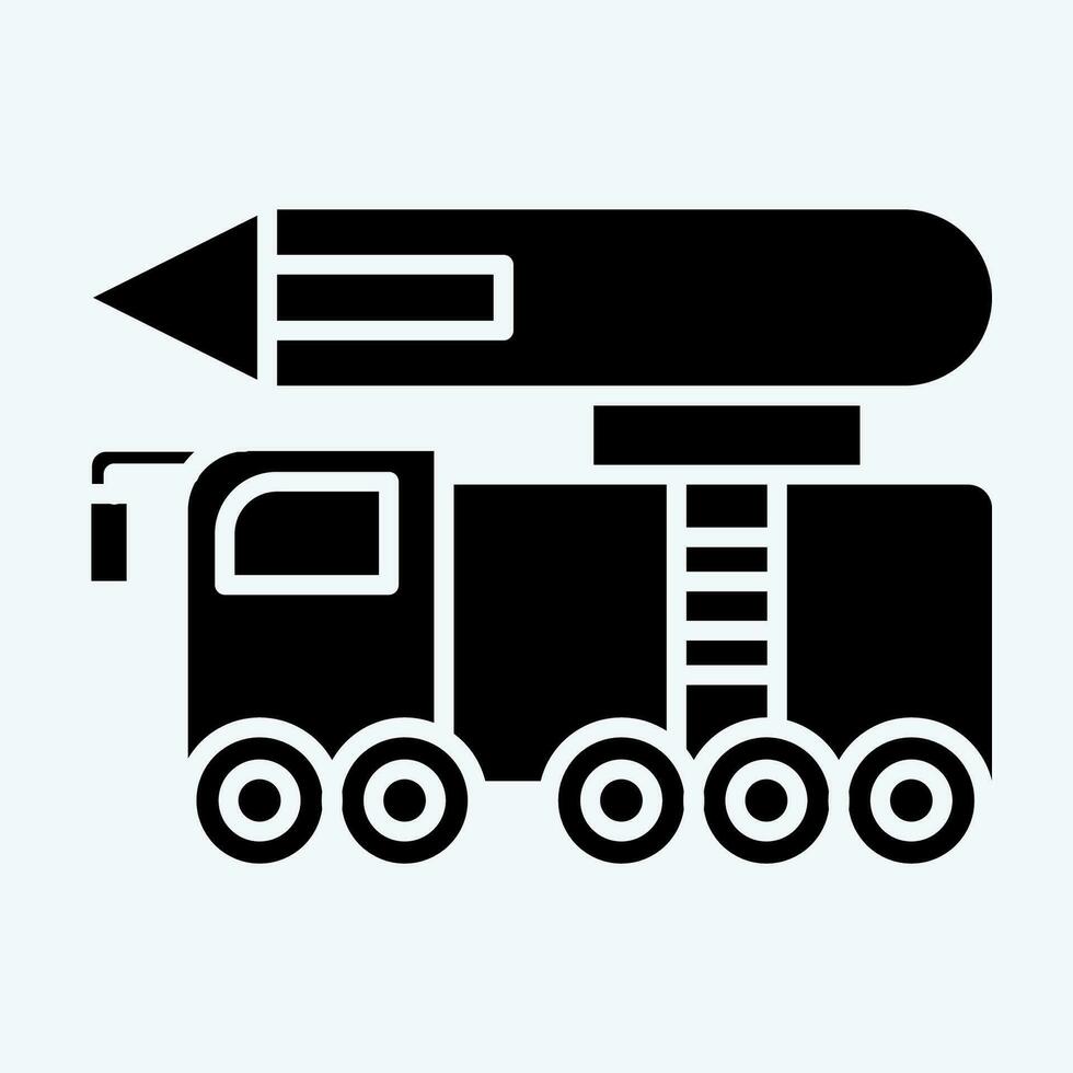 Icon Missile. related to Military symbol. glyph style. simple design editable. simple illustration vector