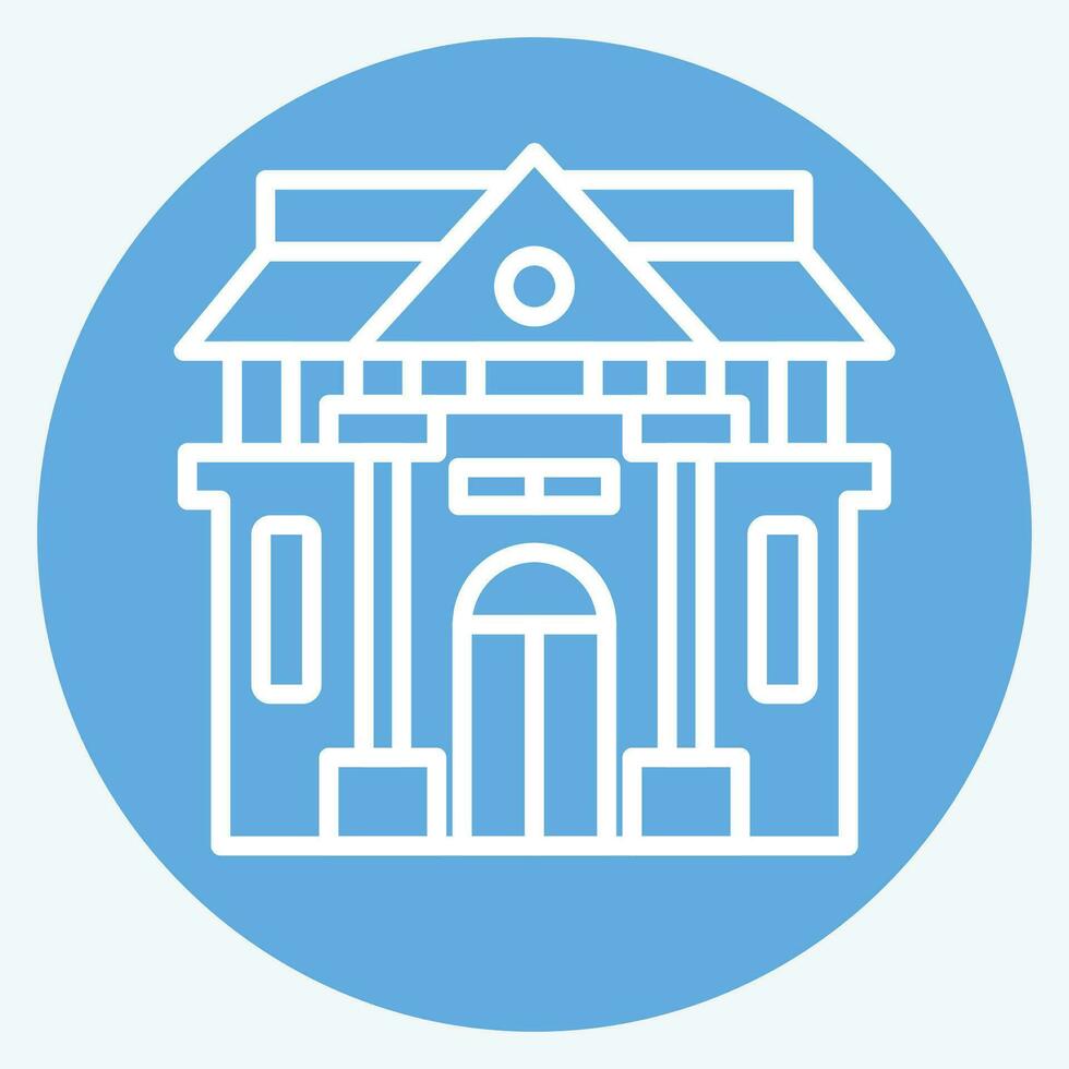 Icon Museum Of History. related to Prehistoric symbol. blue eyes style. simple design editable. simple illustration vector