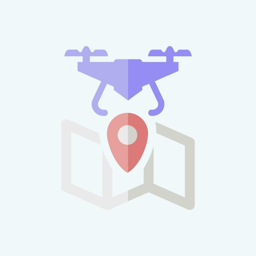 Icon Navigation. related to Drone symbol. flat style. simple design editable. simple illustration vector