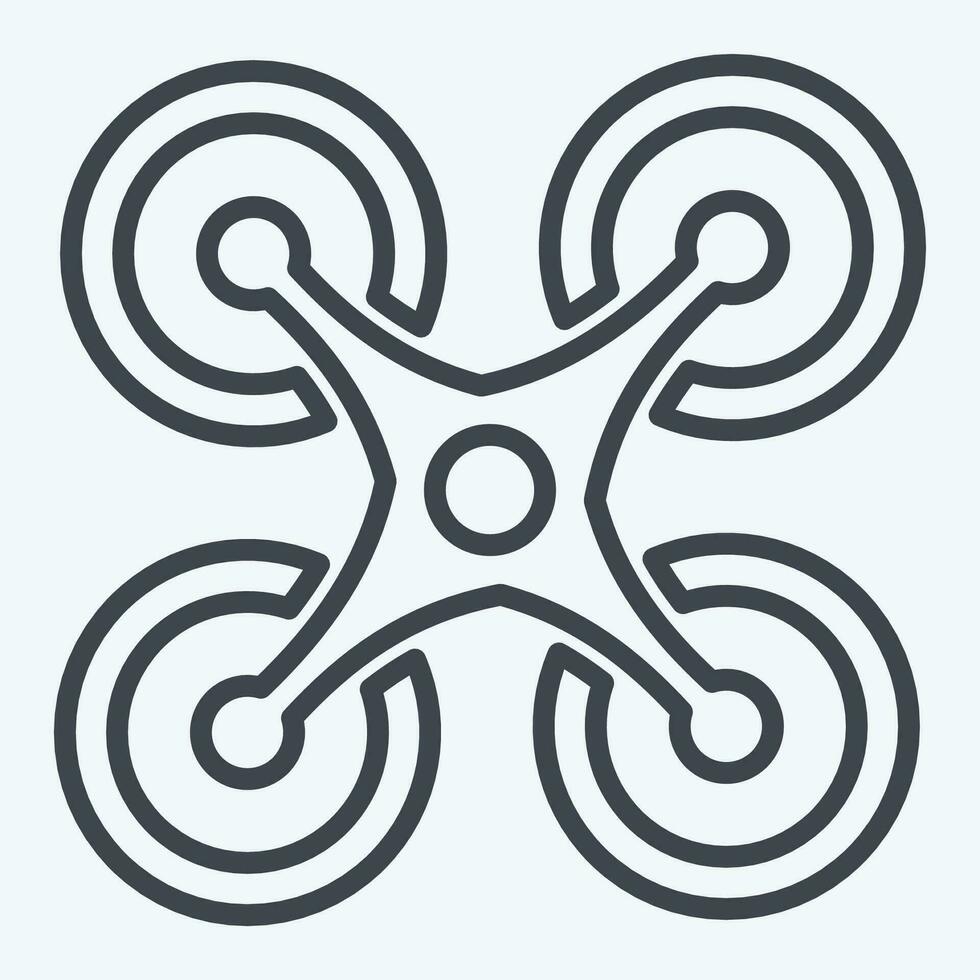 Icon Quadcopter. related to Drone symbol. line style. simple design editable. simple illustration vector