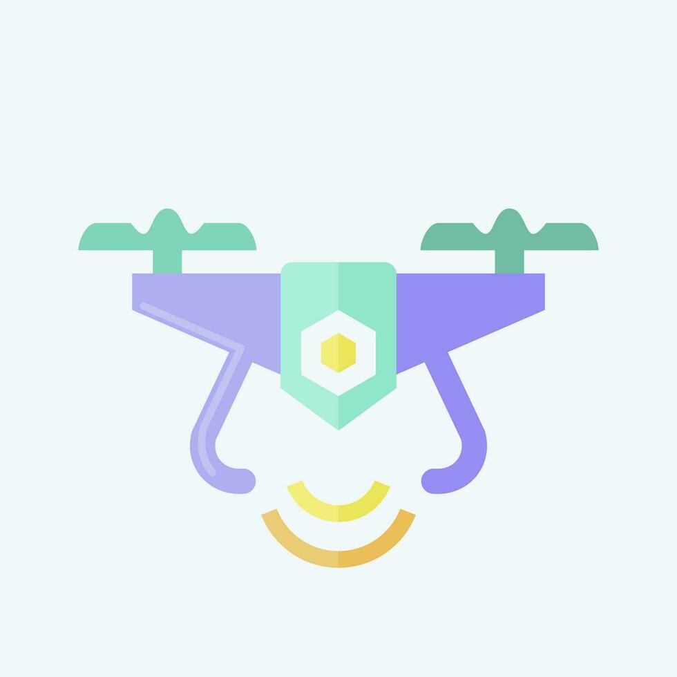 Icon Drone. related to Drone symbol. flat style. simple design editable. simple illustration vector