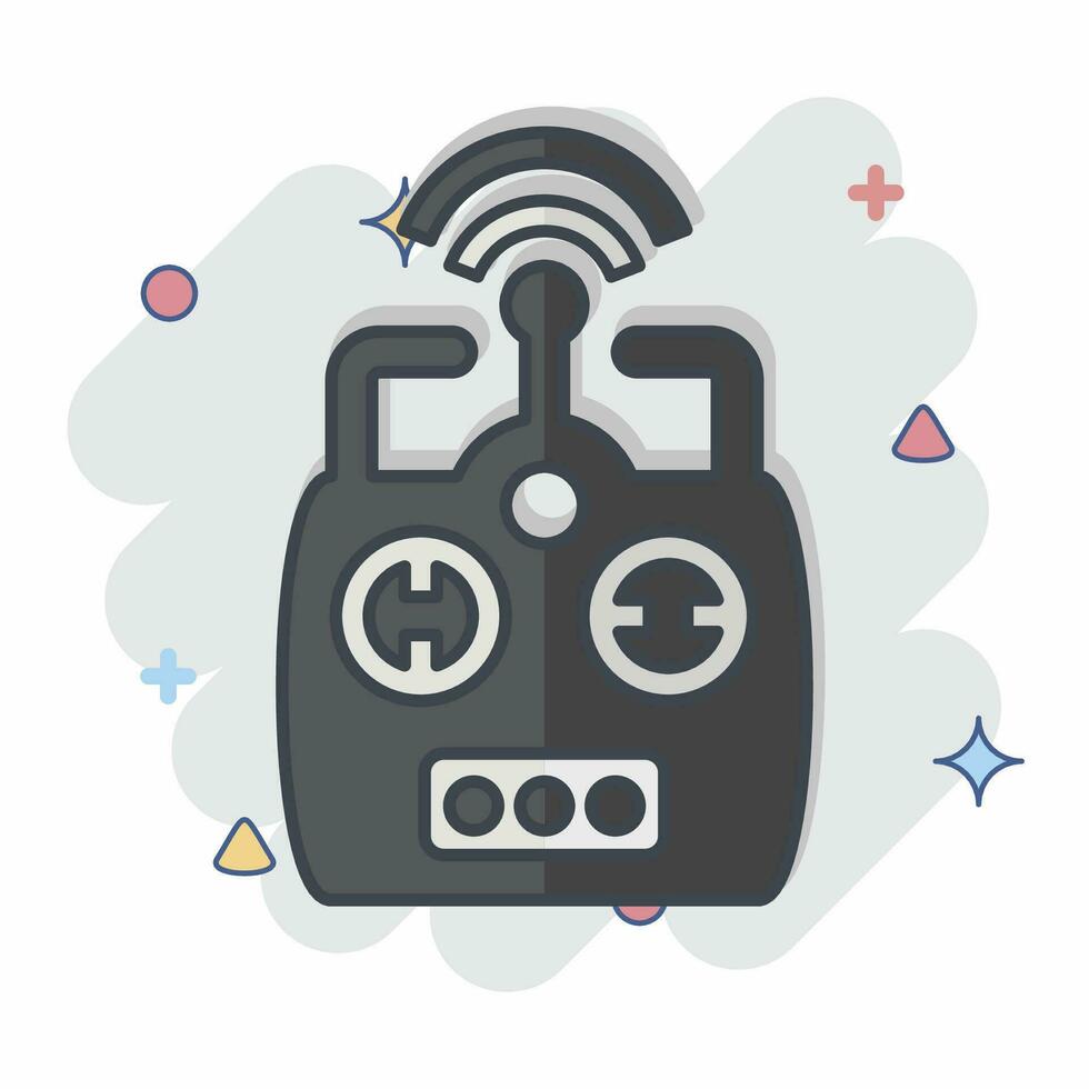 Icon Remote Control. related to Drone symbol. comic style. simple design editable. simple illustration vector