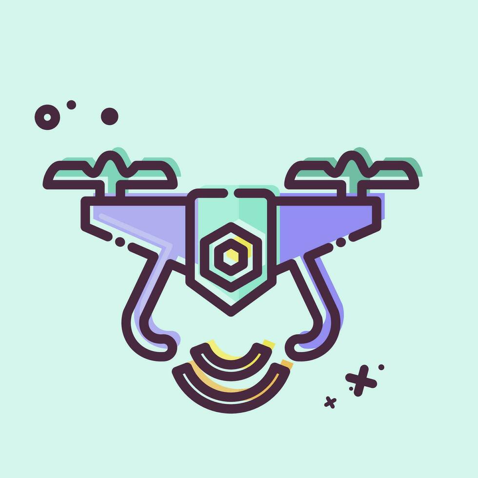 Icon Drone. related to Drone symbol. MBE style. simple design editable. simple illustration vector