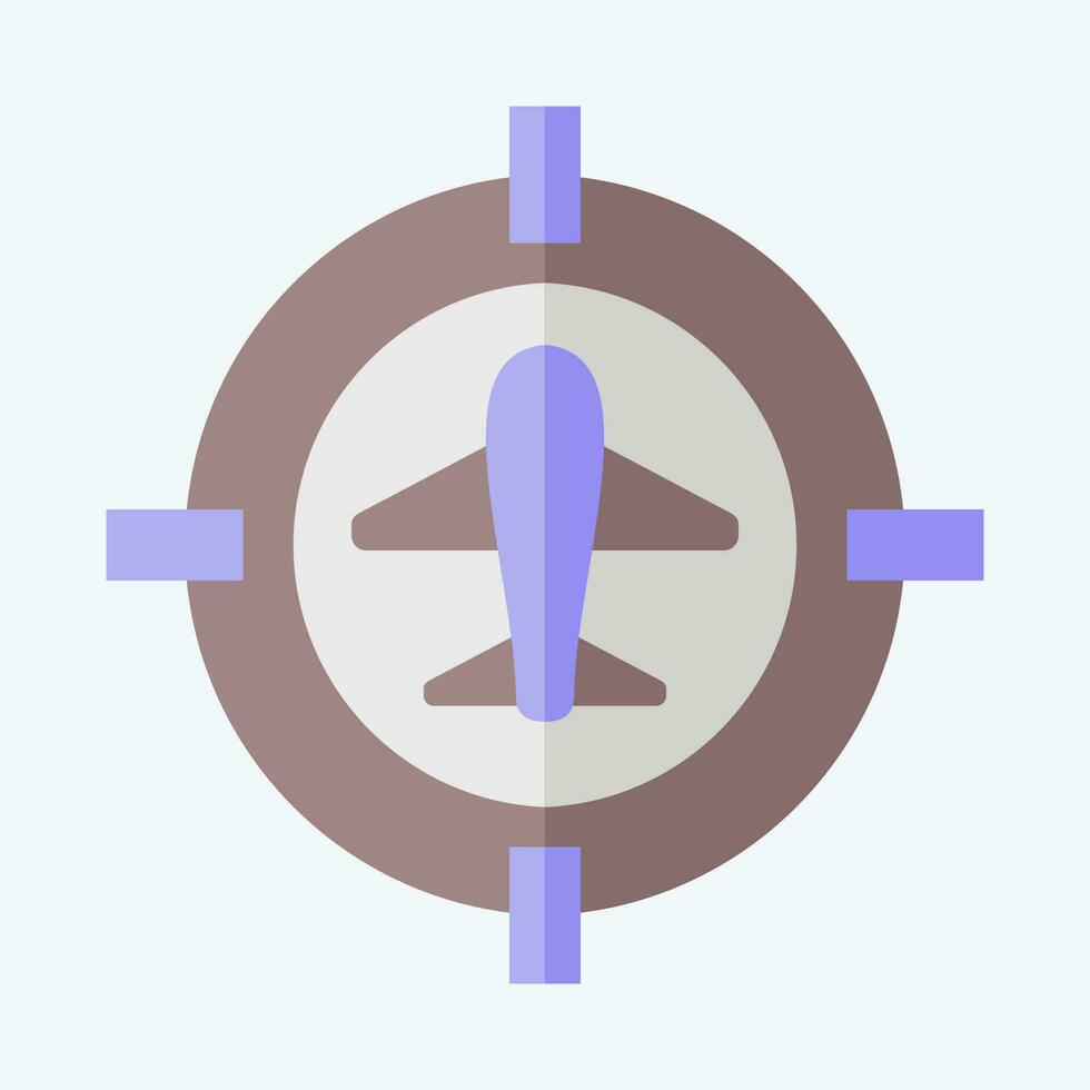 Icon Target Location. related to Military symbol. flat style. simple design editable. simple illustration vector
