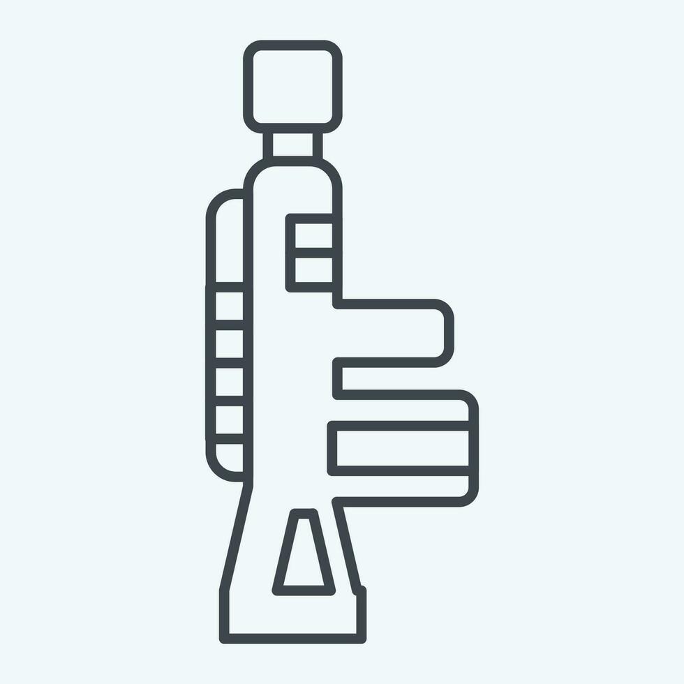 Icon Rifle. related to Military symbol. line style. simple design editable. simple illustration vector