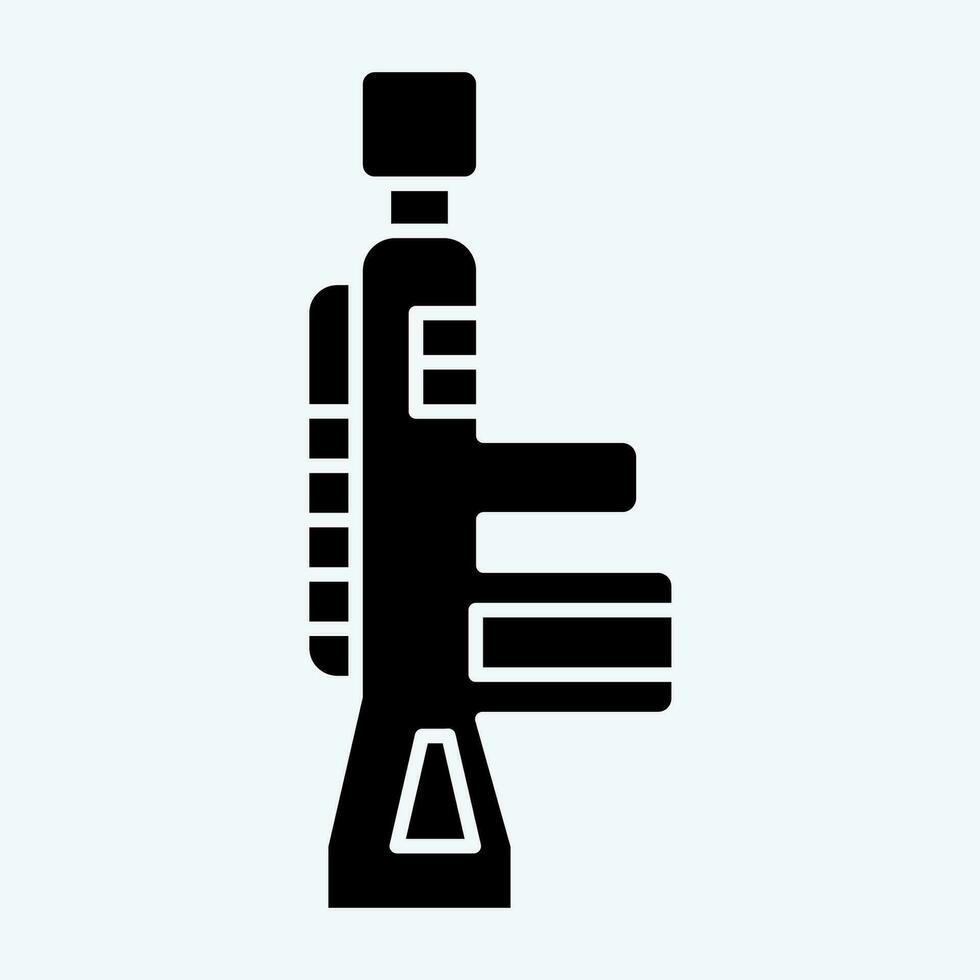 Icon Rifle. related to Military symbol. glyph style. simple design editable. simple illustration vector