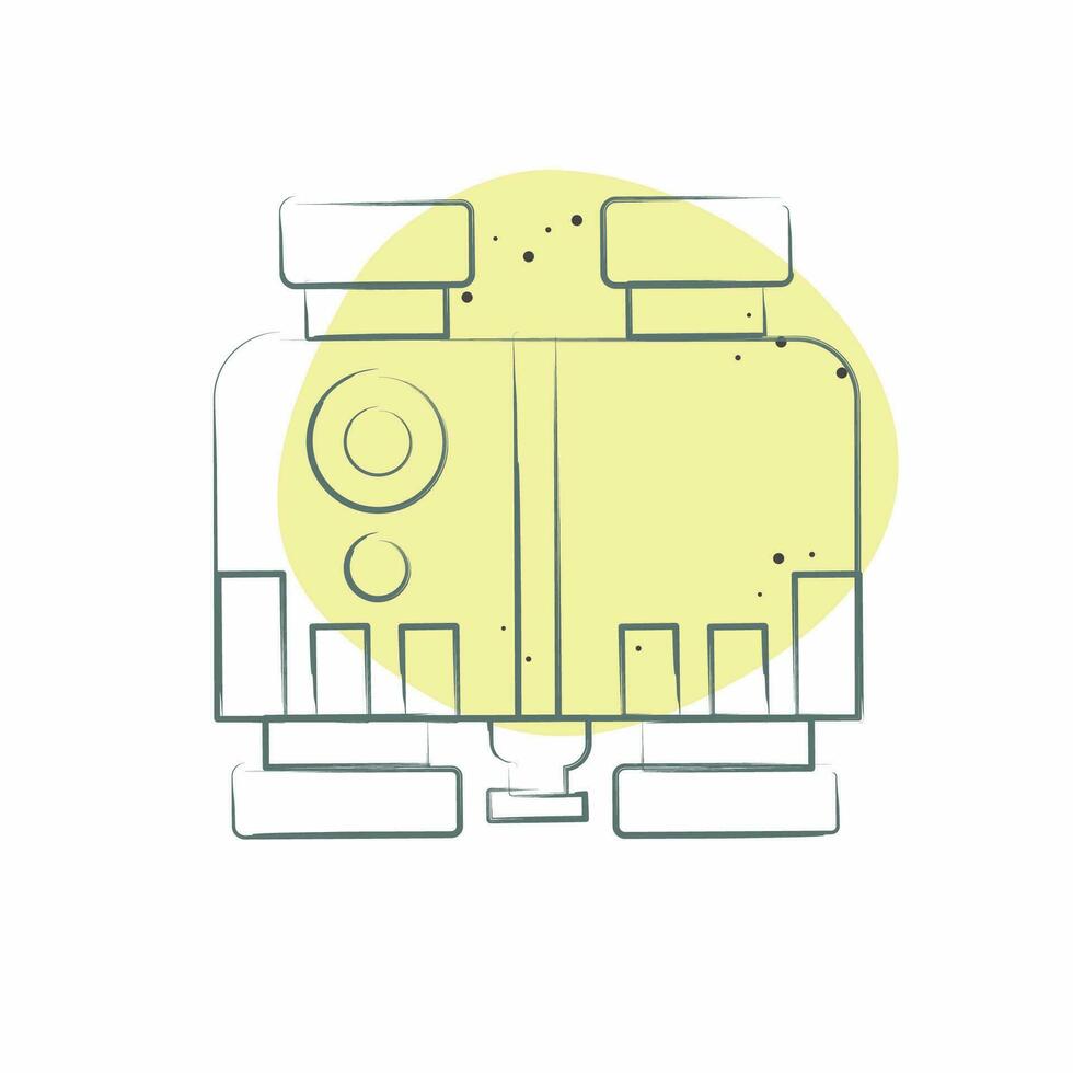 Icon Binocular. related to Military symbol. Color Spot Style. simple design editable. simple illustration vector