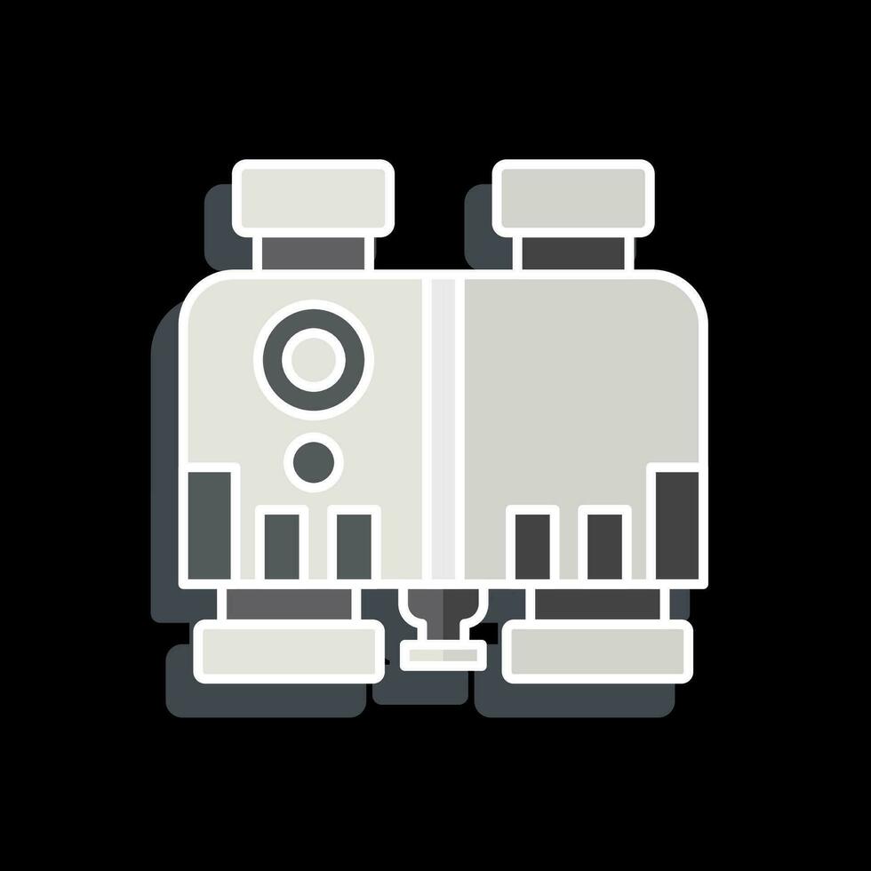 Icon Binocular. related to Military symbol. glossy style. simple design editable. simple illustration vector